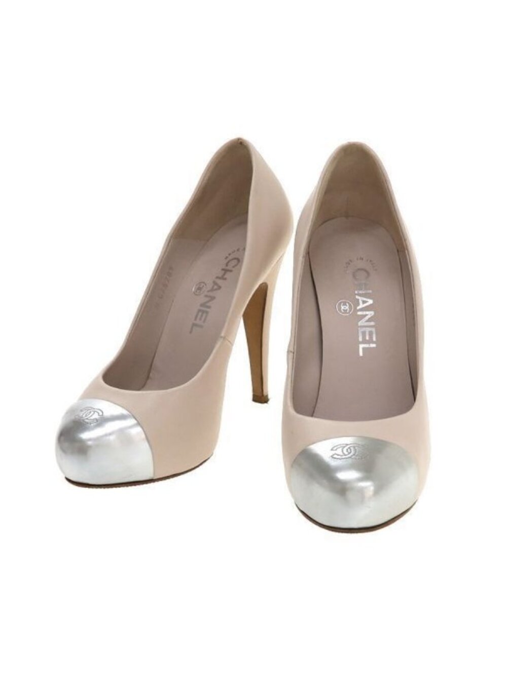 Chanel Pumps Heel Beige